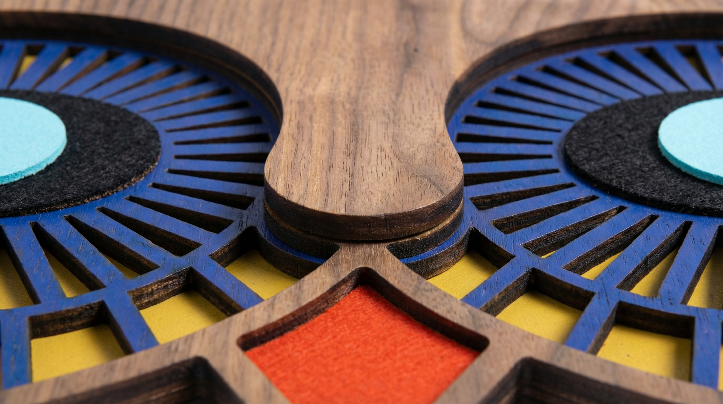 Eye Owl Wall Mask - Wooden wall decor