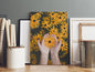 Hands Holding Sunflower Bloom | Canvas Wall Art | Catchy Gallery | CG-102