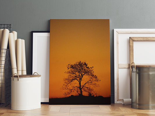 Serene Sunset Tree Silhouette | Canvas Wall Art | Catchy Gallery | CG-118