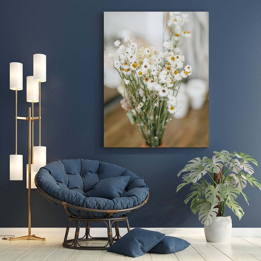 Elegant White Meadow Daisies | Canvas Wall Art | Catchy Gallery | CG-126