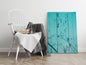 Vibrant Turquoise Rustic Wood Texture | Canvas Wall Art | Catchy Gallery | CG-131