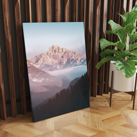 Ethereal Rose-Gold Mountain Peak | Canvas Wall Art | Catchy Gallery | CG-134