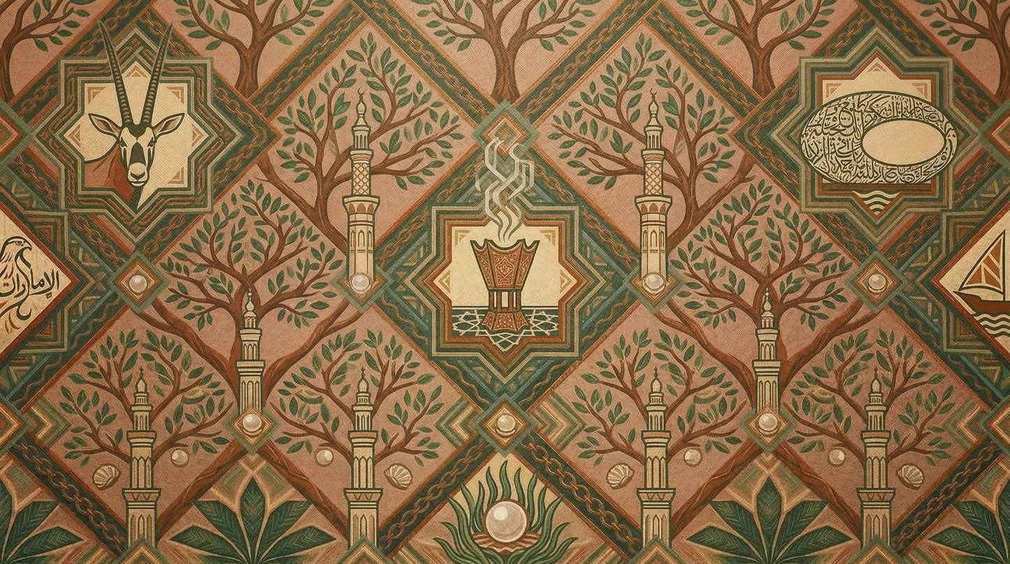 The Oryx Grid | طاولة "شبكة المها" (Geometric Heritage Series)