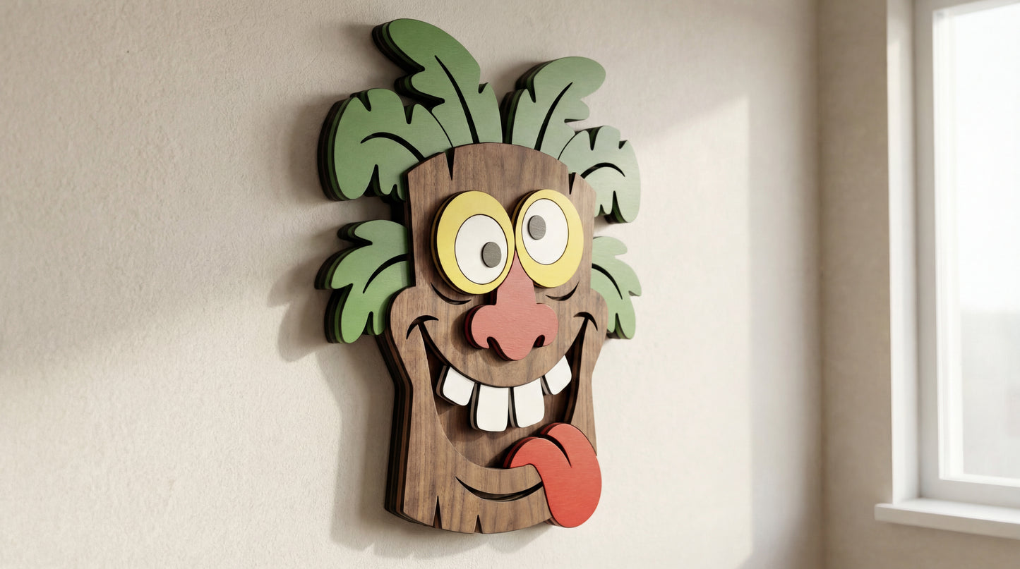 The Crazy Tiki – 3D Wooden Wall Decor