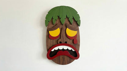 The Crying King Mask – 3D Wooden Wall Decor