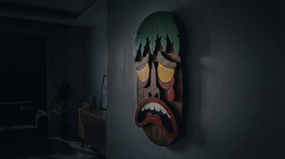 The Crying King Mask – 3D Wooden Wall Decor