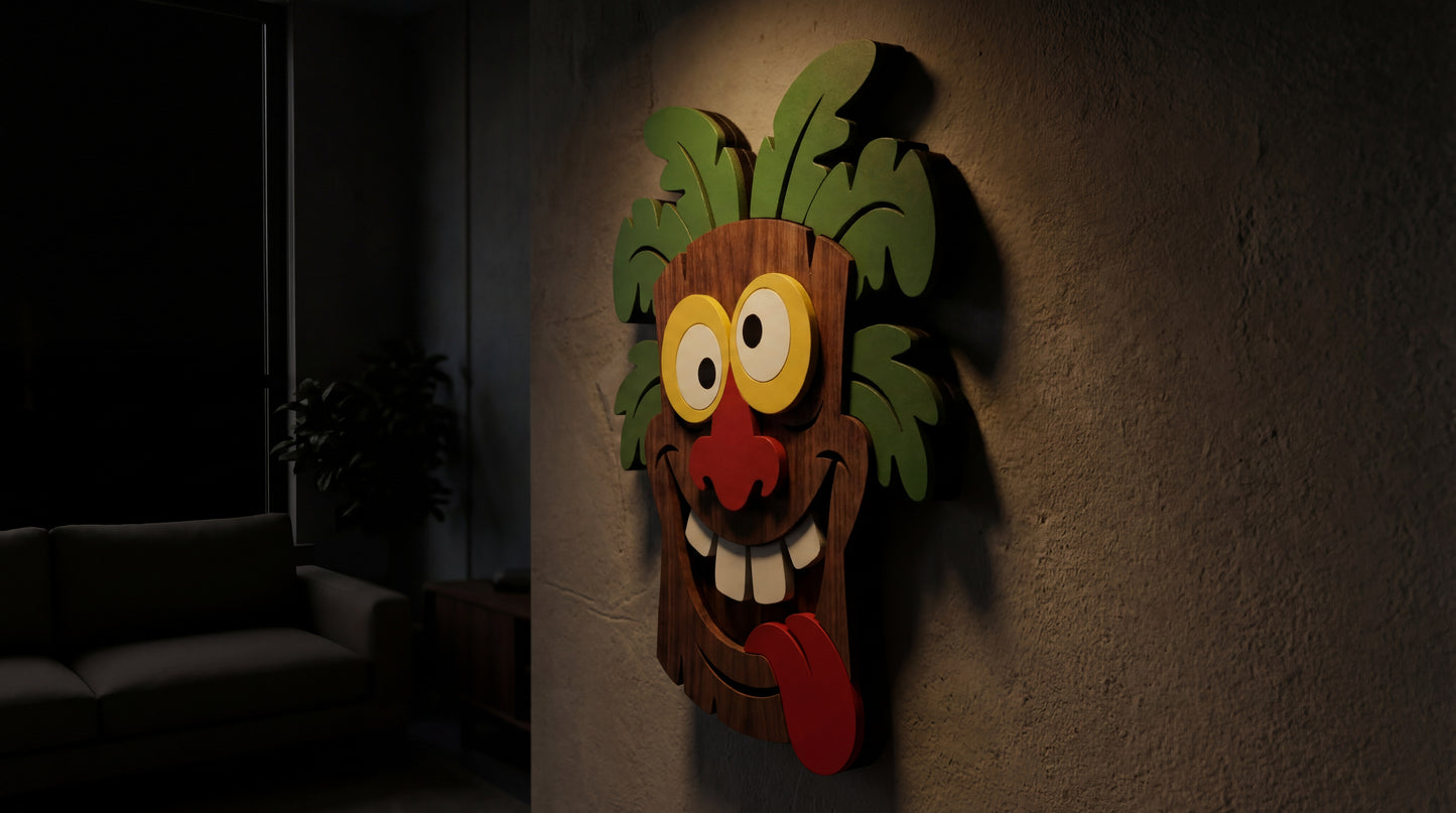 The Crazy Tiki – 3D Wooden Wall Decor