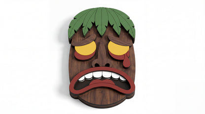 The Crying King Mask – 3D Wooden Wall Decor