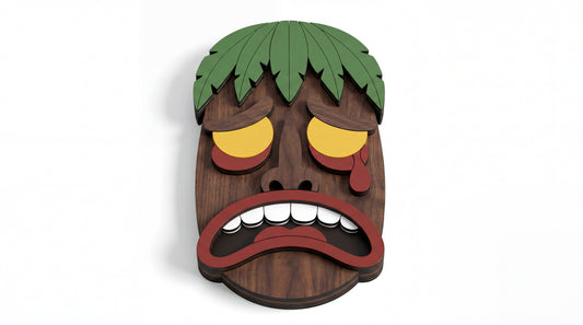 The Crying King Mask – 3D Wooden Wall Decor