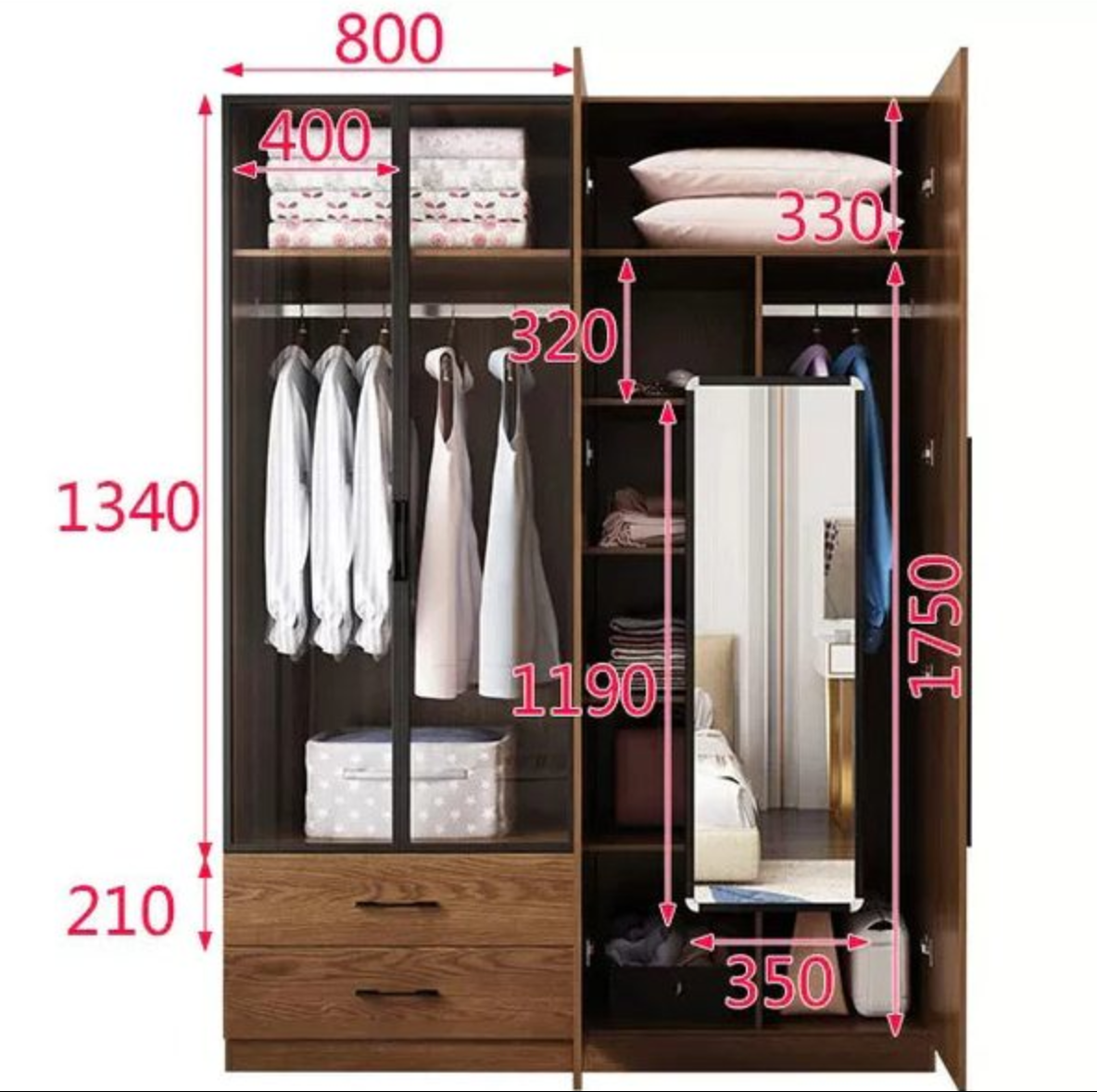 Panache Wooden Wardrobe - CG-PWWC0000