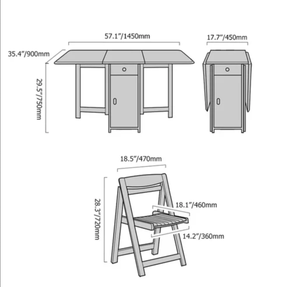 Catchy Space Save - foldable dining table - CG-CSSF0000