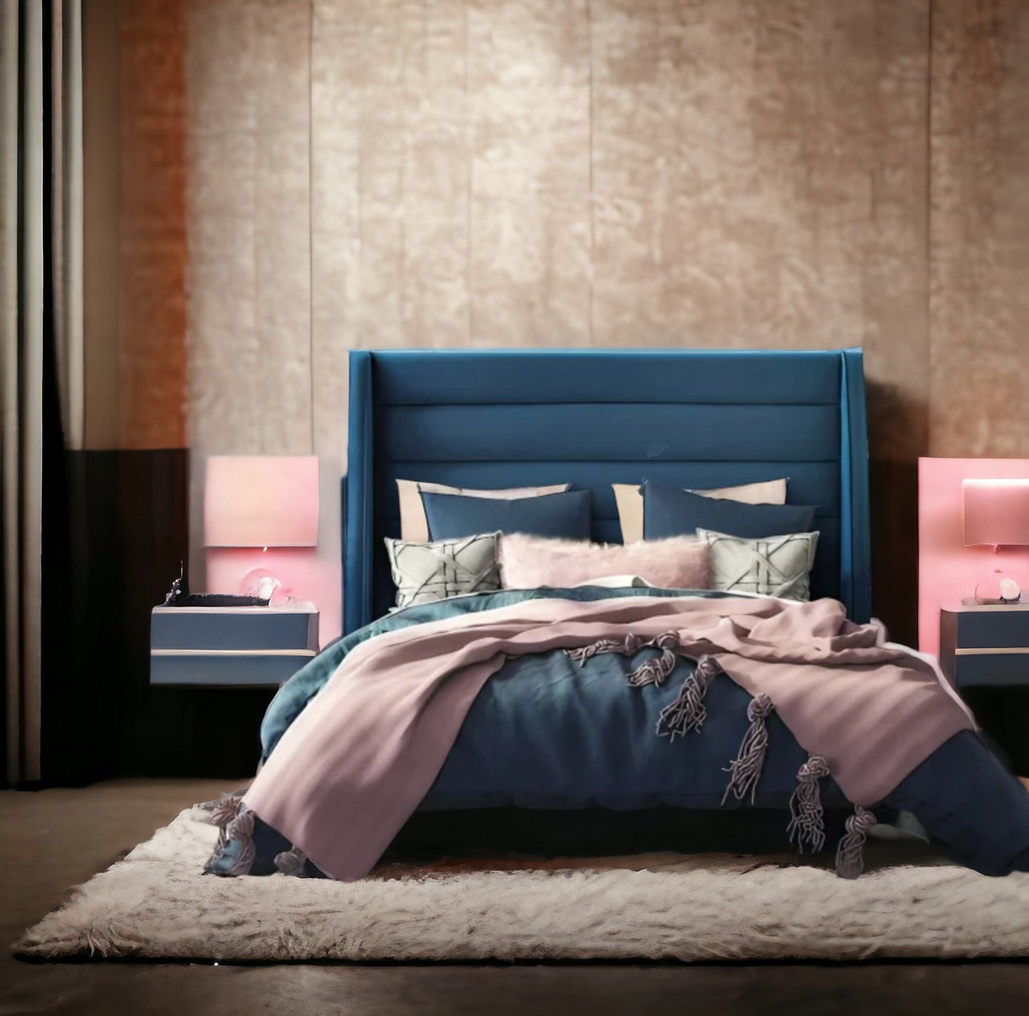 Blue Luxury Bed - CG-BLBC0000