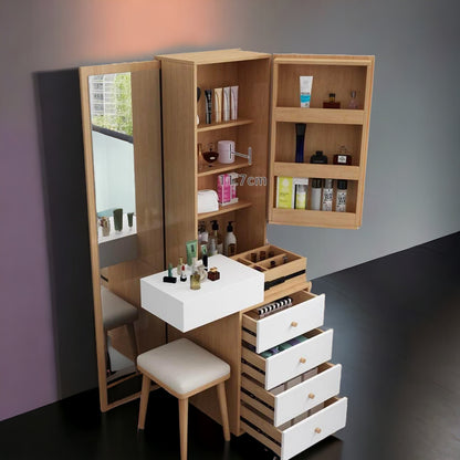 Catchy Dressing Table with Mirror And Drawers - CG-NDTW0000