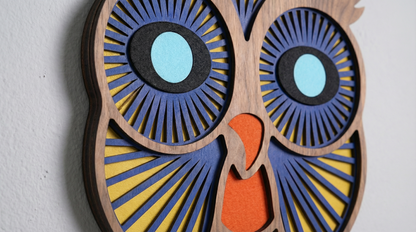 Owl Wall Mask - wooden wall decor