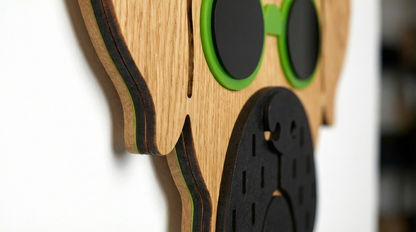 Lime Specs Dog Mask - Wooden wall decor