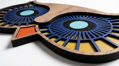 Eye Owl Wall Mask - Wooden wall decor