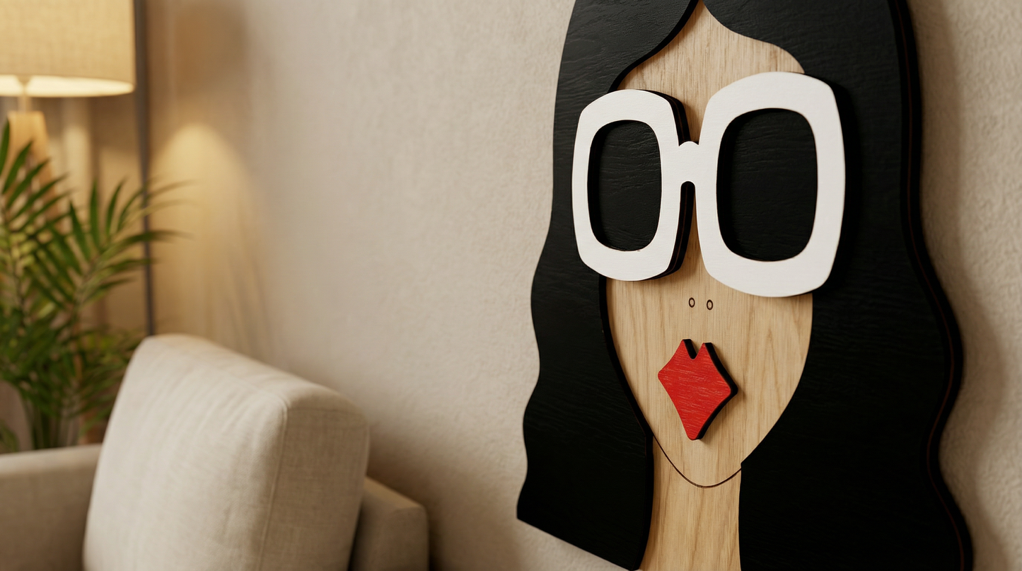 Miss Luna – Wooden Wall Mask