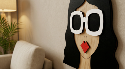 Miss Luna – Wooden Wall Mask