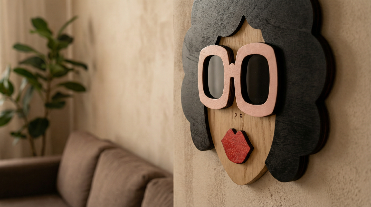 Ms. Bella – Wooden Wall Mask