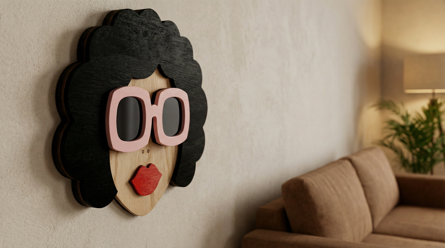 Ms. Bella – Wooden Wall Mask