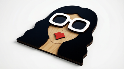 Miss Luna – Wooden Wall Mask