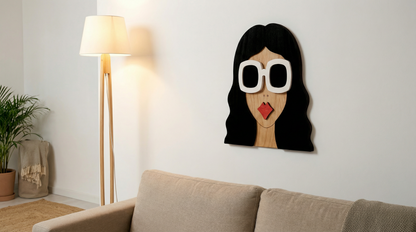 Miss Luna – Wooden Wall Mask