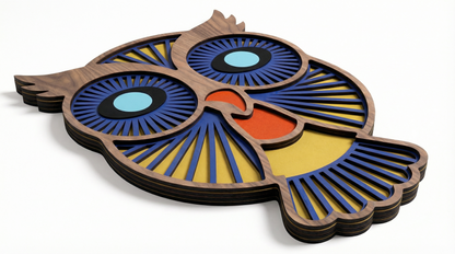 Owl Wall Mask - wooden wall decor