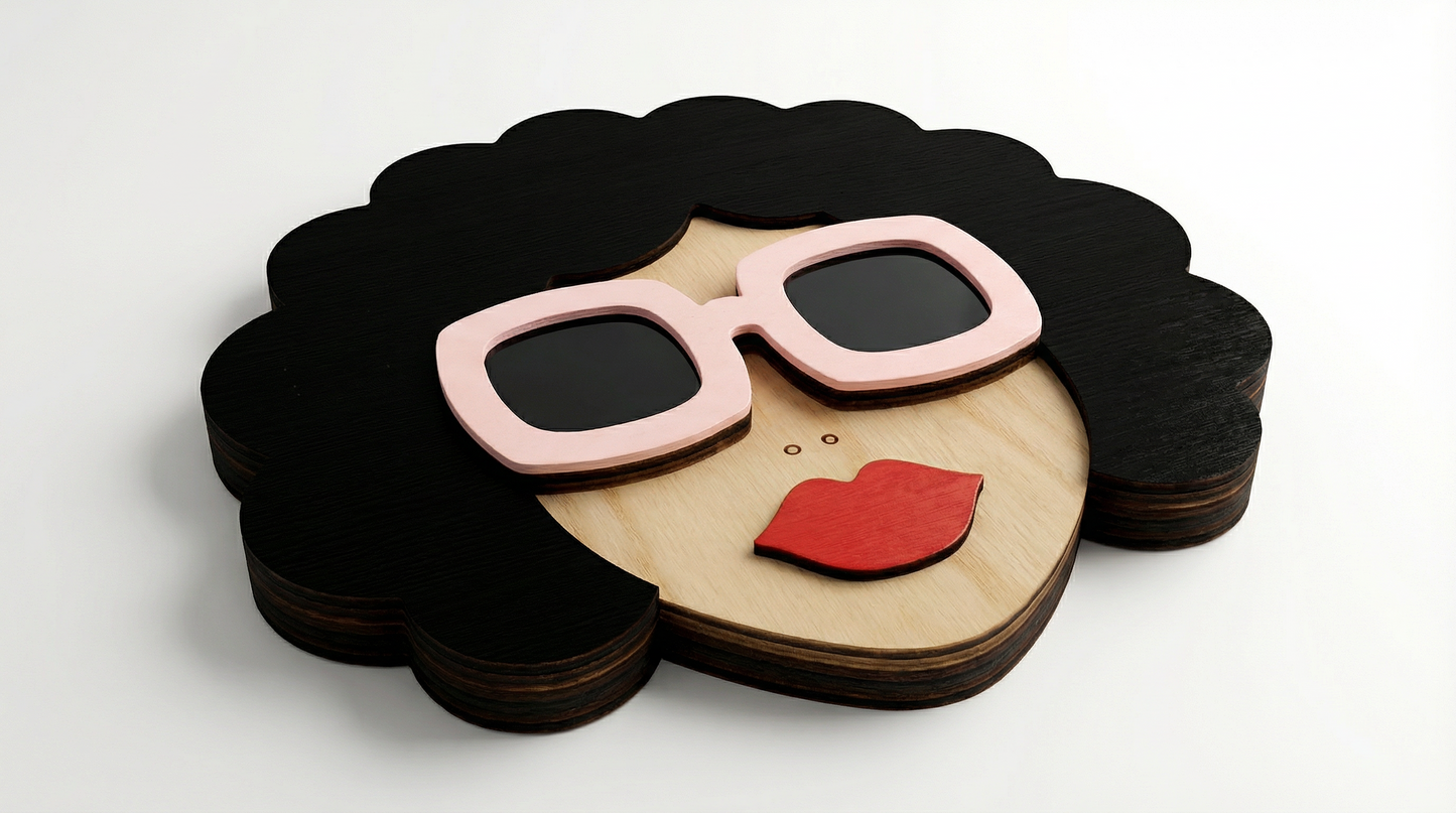 Ms. Bella – Wooden Wall Mask