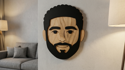 Mr. Carter – Wooden Wall Mask