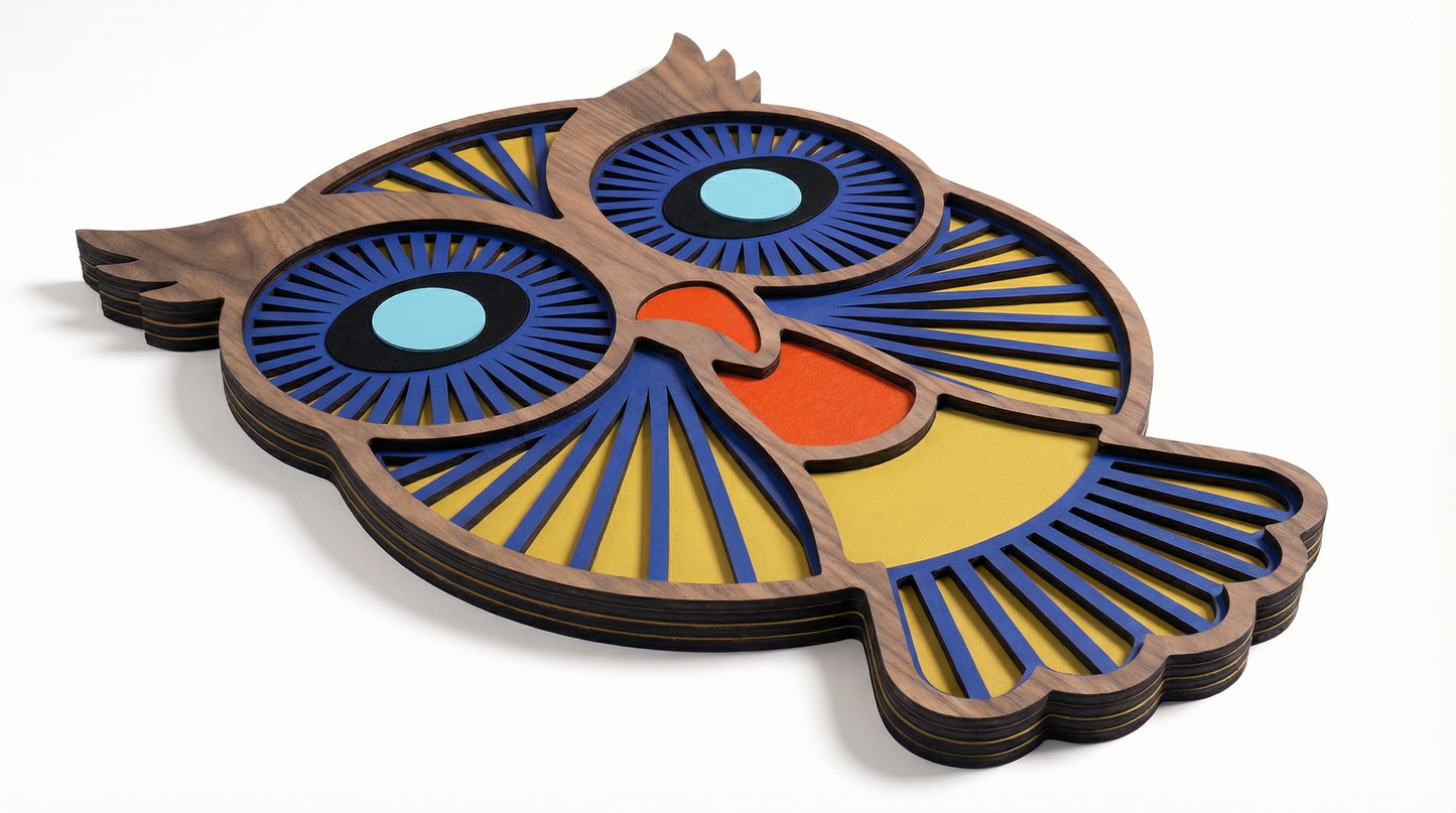 Owl Wall Mask - wooden wall decor