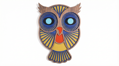 Owl Wall Mask - wooden wall decor