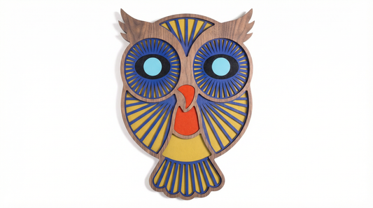 Owl Wall Mask - wooden wall decor