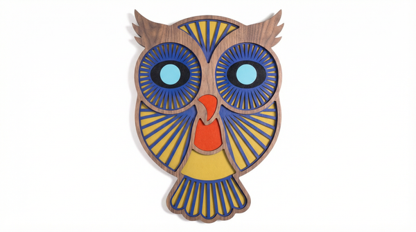 Owl Wall Mask - wooden wall decor