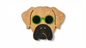 Lime Specs Dog Mask - Wooden wall decor